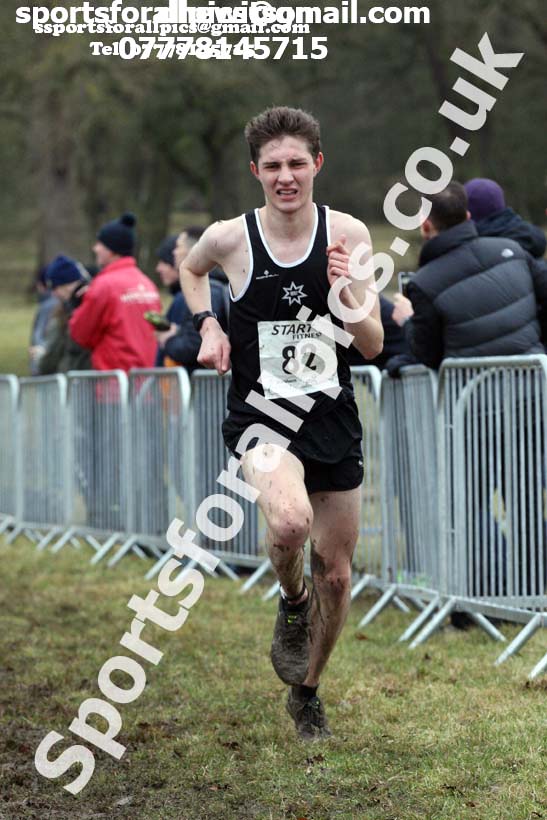 Junior men, 2018 Northern Cross Country Champs., Harewood House, Leeds. Photo: David T. Hewitson/Sports for All Pics